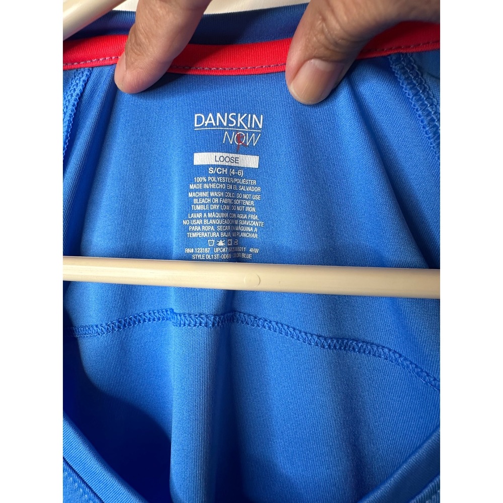 Danskin Now Womens Blue V-Neck Short Sleeve Athletic Training Shirt DL13T-006N S - Picture 2 of 6